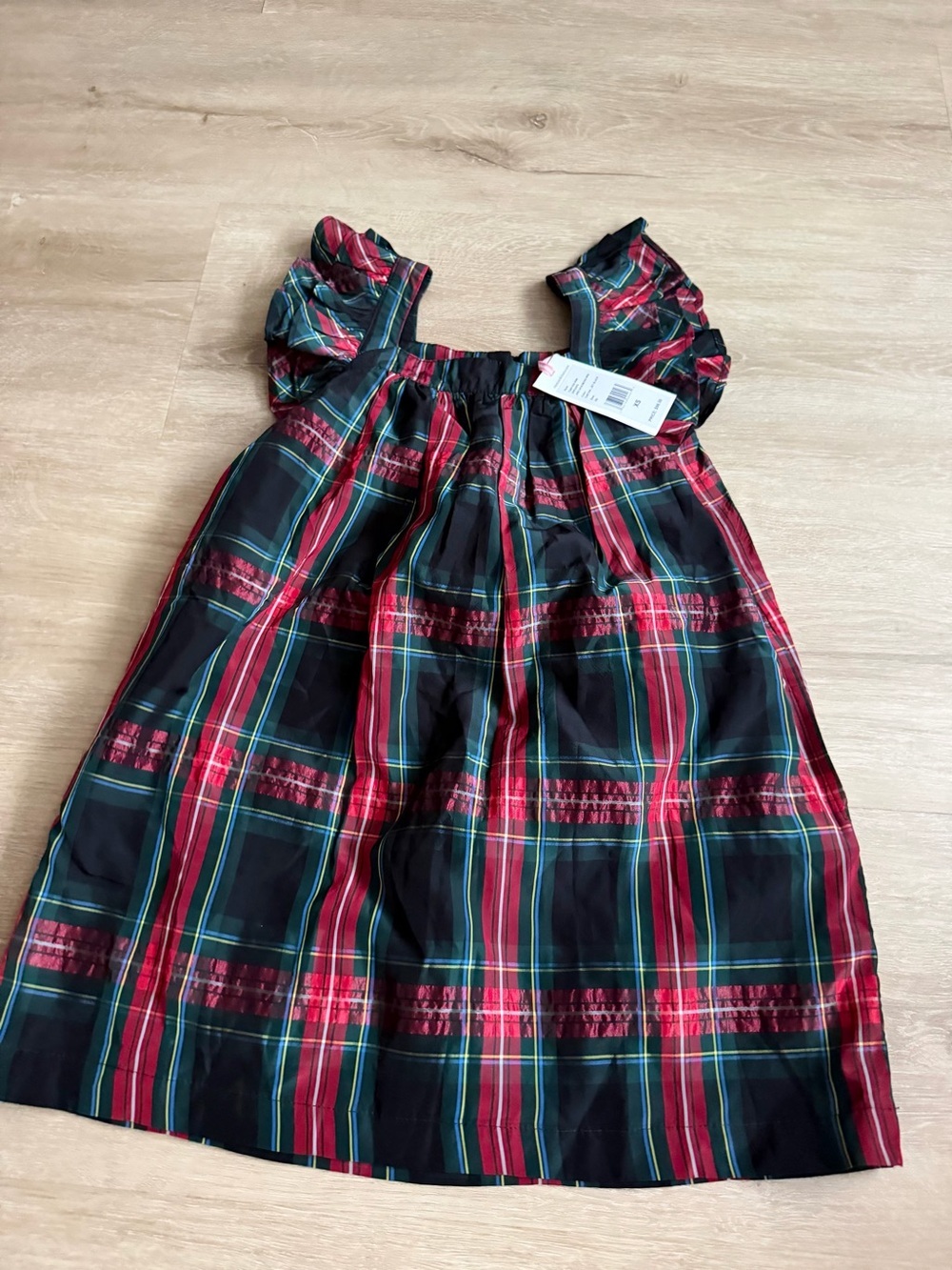 Vineyard Vines Girls' Holiday Plaid Smocked Dress SZ XS NWT